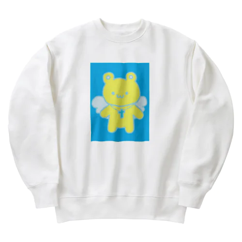 てんしぐま証明写真風 Heavyweight Crew Neck Sweatshirt