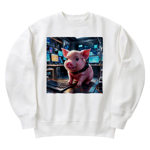 新しい技術を導入するミニブタ Heavyweight Crew Neck Sweatshirt