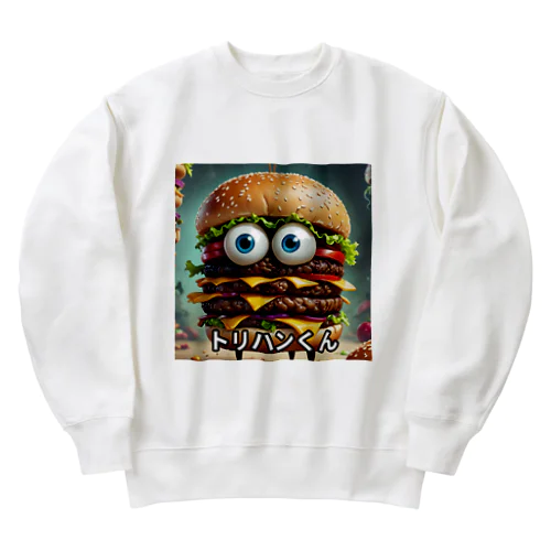 ハンバーガー　トリプルくん Heavyweight Crew Neck Sweatshirt