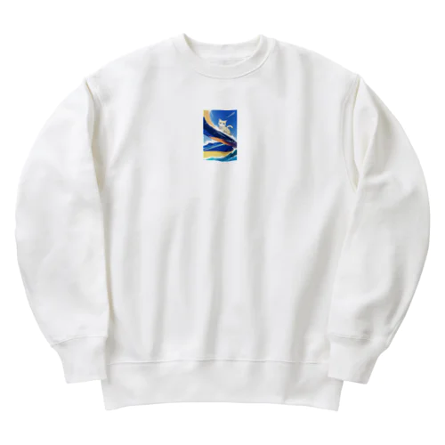 波乗りネコ Heavyweight Crew Neck Sweatshirt