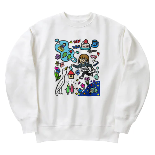 カラフル世界 Heavyweight Crew Neck Sweatshirt