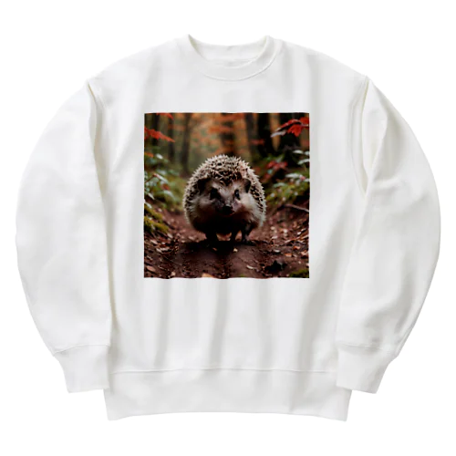 ひょっこり　ハリネズミ Heavyweight Crew Neck Sweatshirt