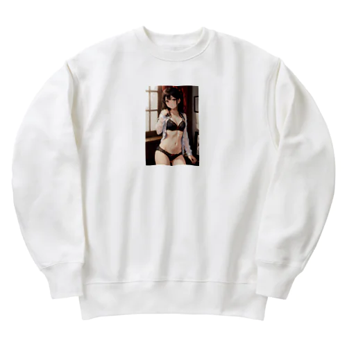 カワイイ下着女子 Heavyweight Crew Neck Sweatshirt