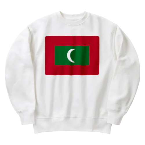 モルディブの国旗 Heavyweight Crew Neck Sweatshirt