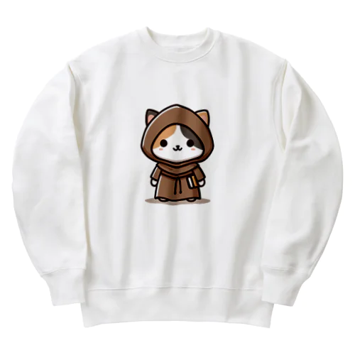 修道にゃんこ Heavyweight Crew Neck Sweatshirt