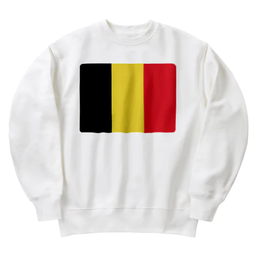 ベルギーの国旗 Heavyweight Crew Neck Sweatshirt