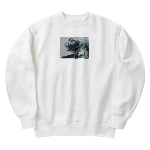 花とその影 Heavyweight Crew Neck Sweatshirt