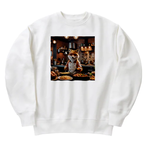 コックきつねさん Heavyweight Crew Neck Sweatshirt