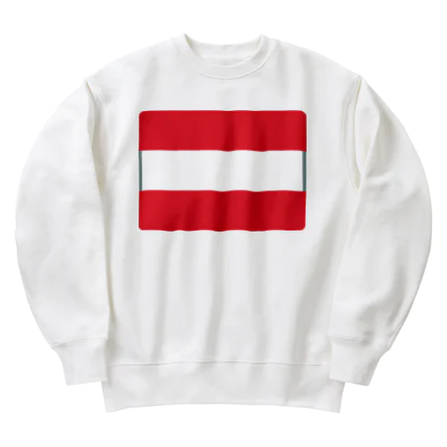 オーストリアの国旗 Heavyweight Crew Neck Sweatshirt