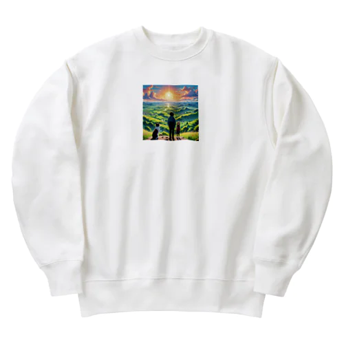 冒険猫６ Heavyweight Crew Neck Sweatshirt