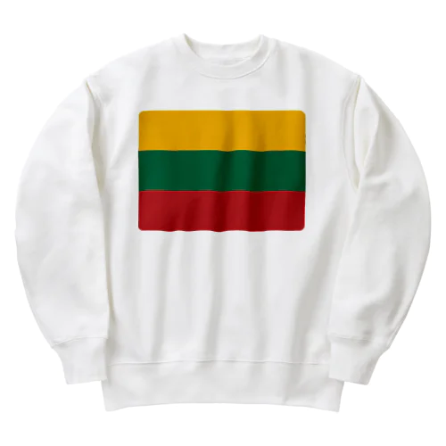 リトアニアの国旗 Heavyweight Crew Neck Sweatshirt