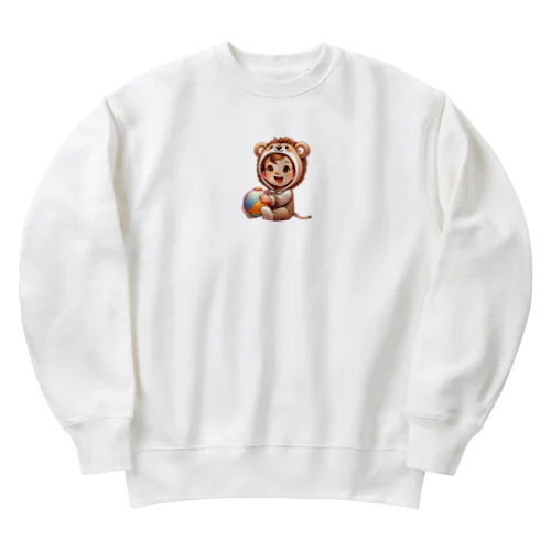 かわいい着ぐるみ赤ちゃん Heavyweight Crew Neck Sweatshirt