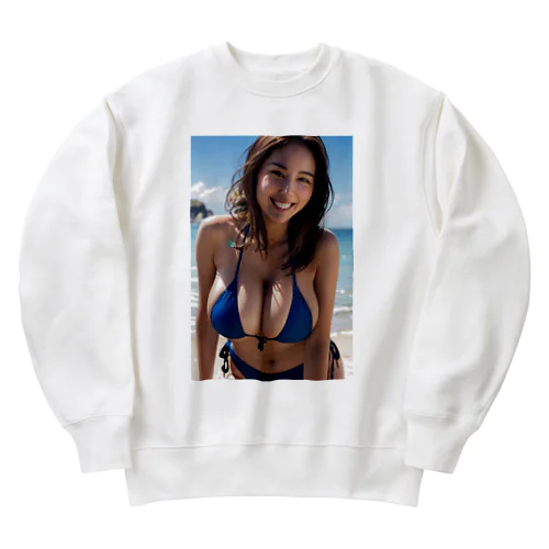 水着美女 Heavyweight Crew Neck Sweatshirt