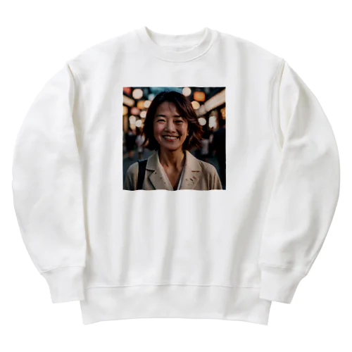 笑顔の熟女 Heavyweight Crew Neck Sweatshirt