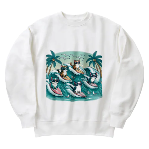 にゃんグラス Heavyweight Crew Neck Sweatshirt