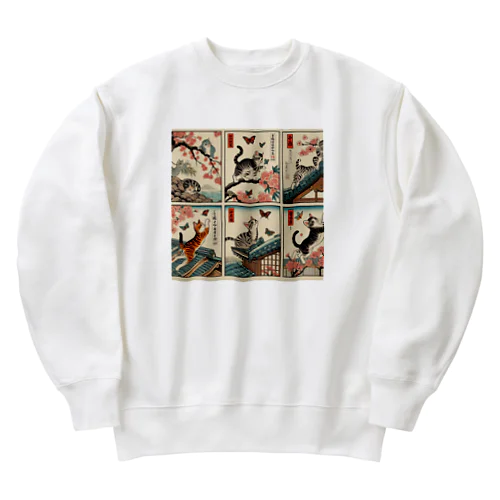 猫LOVE items 鯖虎　雉虎 Heavyweight Crew Neck Sweatshirt