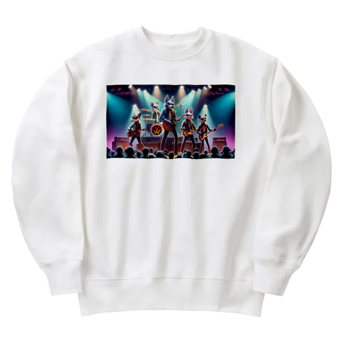 ワイルドロックフェスタ - ダンシングアニマルズ Heavyweight Crew Neck Sweatshirt