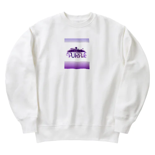 紫の世界 Heavyweight Crew Neck Sweatshirt