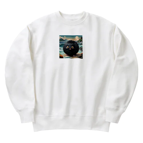 うに妖怪　バッフン Heavyweight Crew Neck Sweatshirt