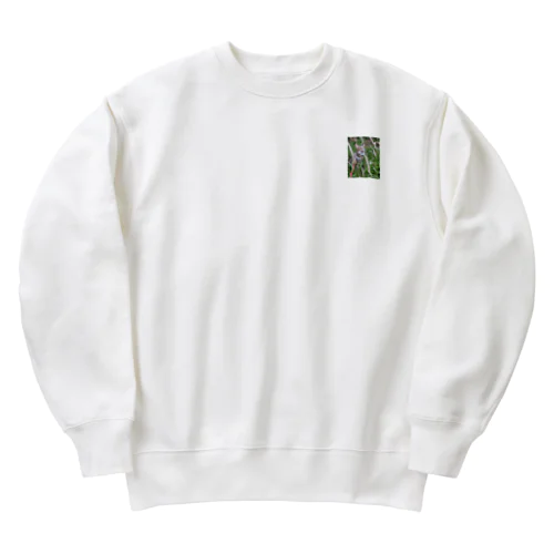 家ねこ鼻コチョコチョで変顔 Heavyweight Crew Neck Sweatshirt