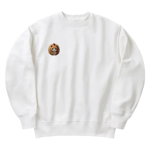 メロンパンになった猫 Heavyweight Crew Neck Sweatshirt