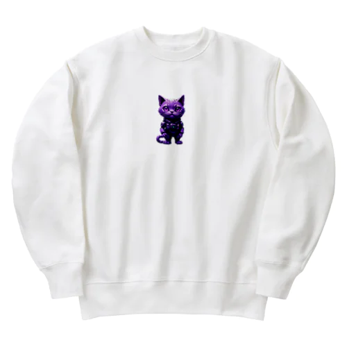 宇宙に連れてってくれる猫 Heavyweight Crew Neck Sweatshirt