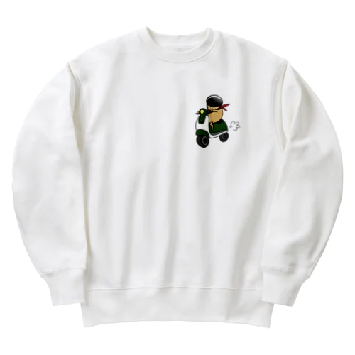 スクーターきのこ Heavyweight Crew Neck Sweatshirt