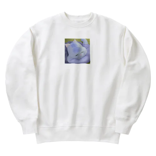 癒やしの猫 Heavyweight Crew Neck Sweatshirt