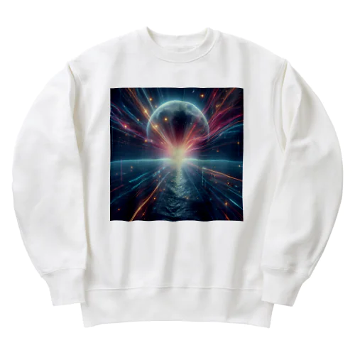 宇宙の美しい未来を切り開く月の輝き✨ Heavyweight Crew Neck Sweatshirt