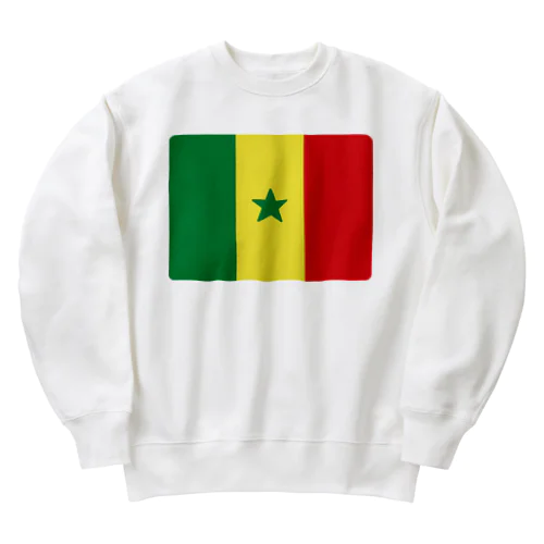 セネガルの国旗 Heavyweight Crew Neck Sweatshirt