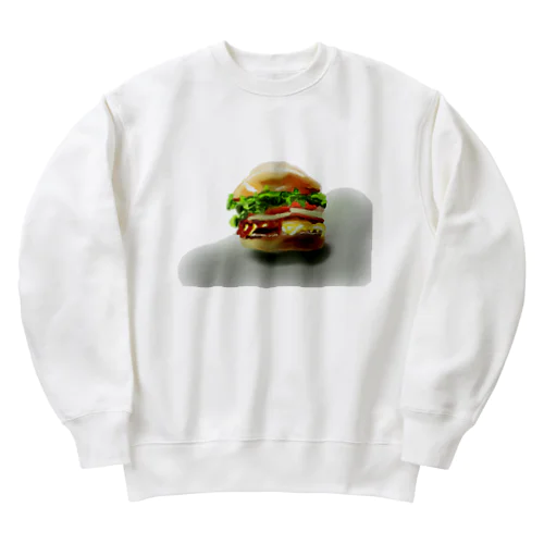 休日の午後に家で映画をみるために買ったバーガー Heavyweight Crew Neck Sweatshirt