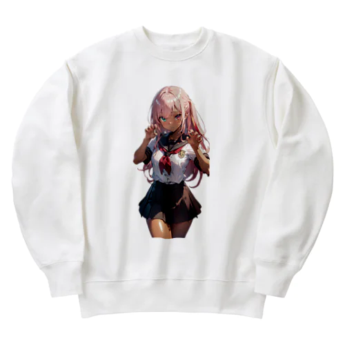 ガオーのポーズ Heavyweight Crew Neck Sweatshirt