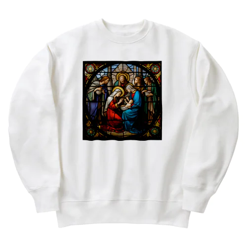 イエスキリストの誕生　なでしこ1478 Heavyweight Crew Neck Sweatshirt