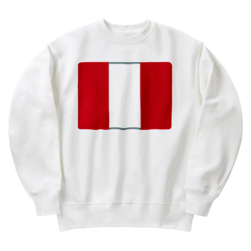 ペルーの国旗 Heavyweight Crew Neck Sweatshirt