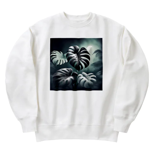 モンステラのデザイングッズ Heavyweight Crew Neck Sweatshirt