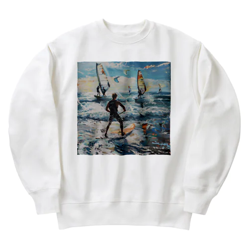 supとwindsurfingレース　エンジェル717 2065 Heavyweight Crew Neck Sweatshirt