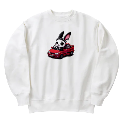 エモいウサギ Heavyweight Crew Neck Sweatshirt