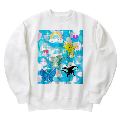 きらきら♪ねこ Heavyweight Crew Neck Sweatshirt