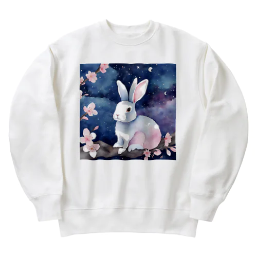 sakura_rabbit Heavyweight Crew Neck Sweatshirt