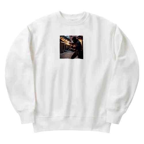 火遁を使う忍者 Heavyweight Crew Neck Sweatshirt