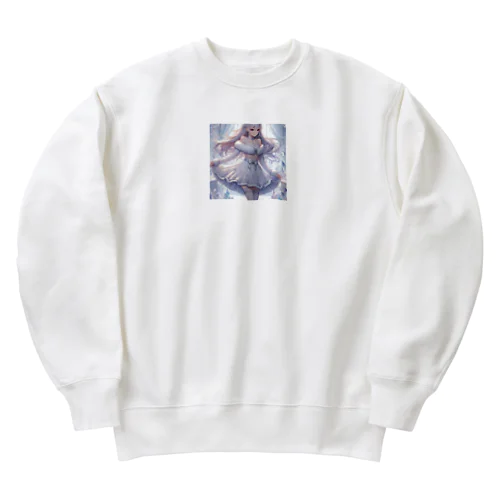 かわいいドレスの女の子 Heavyweight Crew Neck Sweatshirt