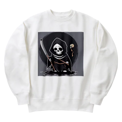 かわいい　死神さん Heavyweight Crew Neck Sweatshirt