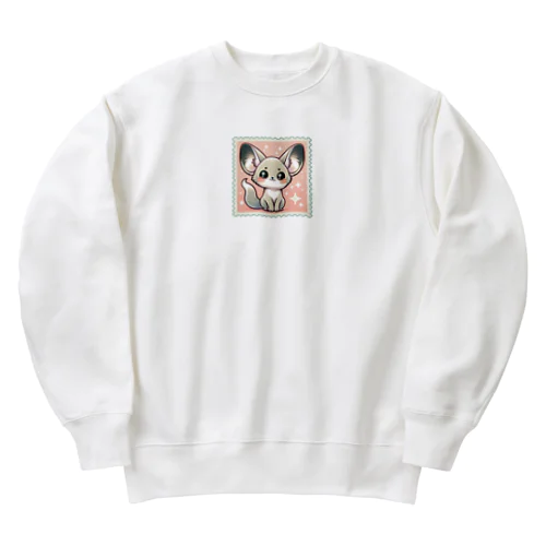 耳長フェネックちゃん21 Heavyweight Crew Neck Sweatshirt