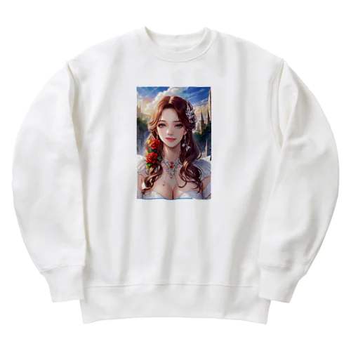 赤い薔薇の髪飾りがステキな王女　BLUE PLUM  691 Heavyweight Crew Neck Sweatshirt