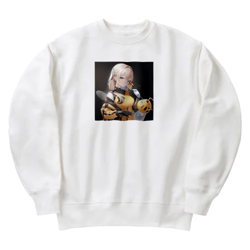 oilを輸送・供給するAIロボット Heavyweight Crew Neck Sweatshirt