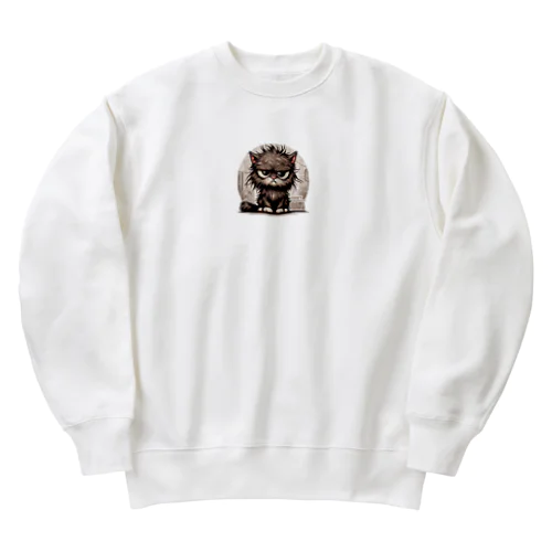 やさぐれ猫トット Heavyweight Crew Neck Sweatshirt