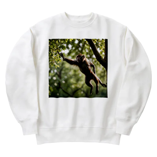 猿も木から落ちる Heavyweight Crew Neck Sweatshirt