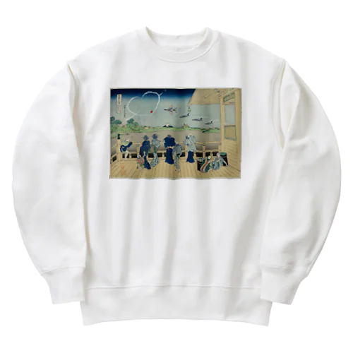 富岳三十六景風　ブルーインパルス Heavyweight Crew Neck Sweatshirt