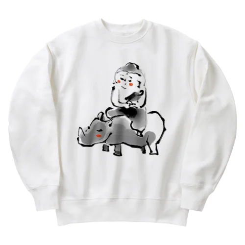 犀の角（ノーマルver.） Heavyweight Crew Neck Sweatshirt