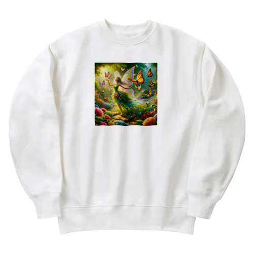 妖精と蝶々 Heavyweight Crew Neck Sweatshirt